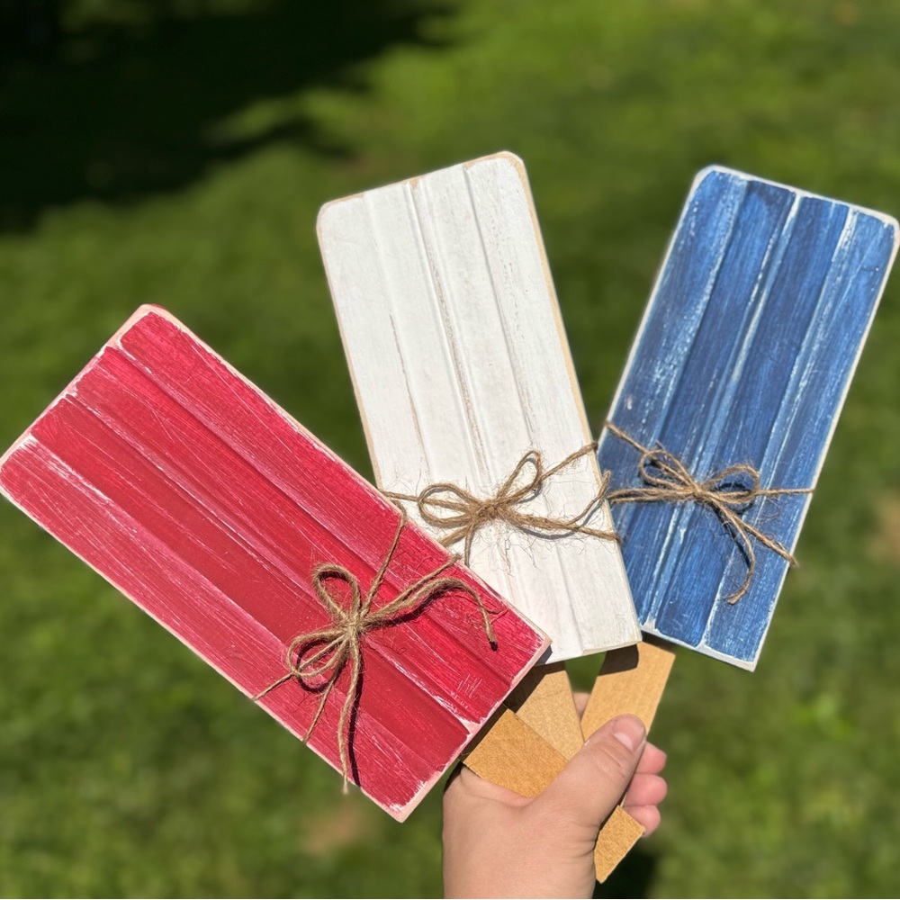Rustic Popsicle Wall Set of three, handmade - Picture 4 of 6